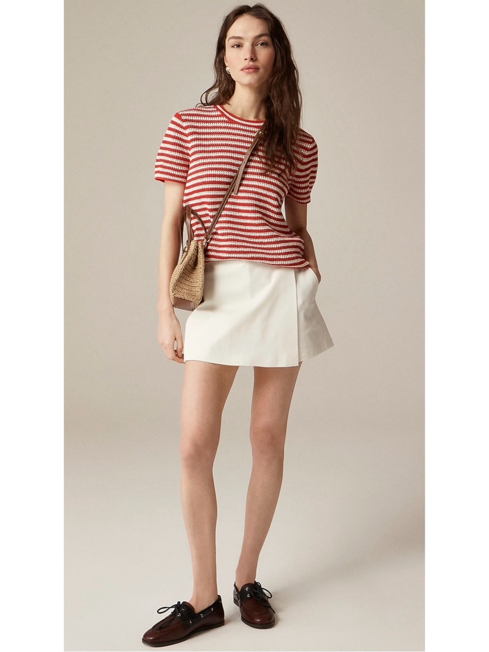 J. Crew Wrap-Front Skort in Bi-Stretch Cotton Blend - Size 16
